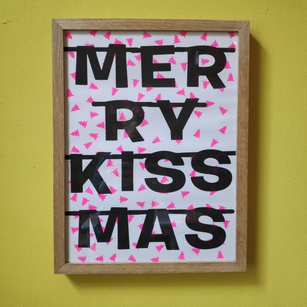 Merry Kiss Mas Riso Poster A3 byBean