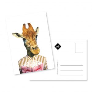 kaartje collage pop de giraffe booninbeeld