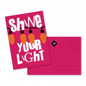 Kerst kaartje Shine your Light byBean