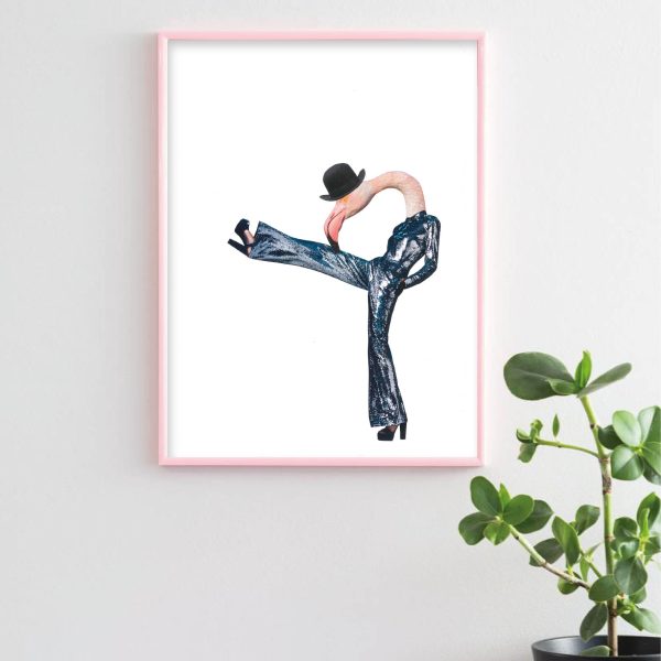 Originele collage | Fabuleuze Flamingo | BooninBeeld