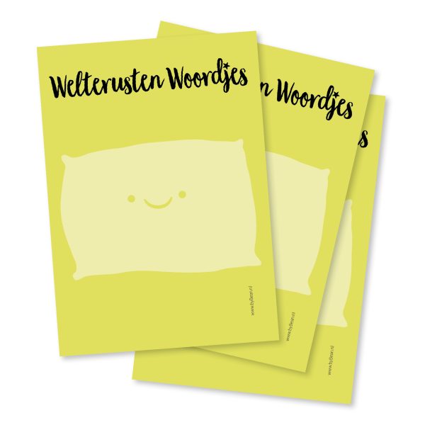 Notitieblokje A6 Welterusten Woordjes