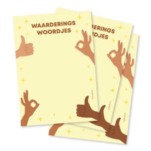 Waarderings woordjes